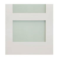 Coventry Shaker Double Evokit Pocket Door Detail - Frosted Glass - White Primed