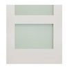 Coventry Shaker Double Evokit Pocket Door Detail - Frosted Glass - White Primed