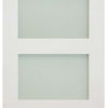 Four Folding Doors & Frame Kit - Coventry Shaker 3+1 - Frosted Glass - White Primed