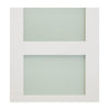 Coventry Shaker Double Evokit Pocket Door Detail - Frosted Glass - White Primed