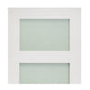 Coventry Shaker Absolute Evokit Double Pocket Door Detail - Frosted Glass - White Primed