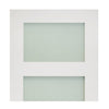 Two Folding Doors & Frame Kit - Coventry Shaker 2+0 - Frosted Glass - White Primed