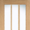 Six Folding Doors & Frame Kit - Coventry Contemporary Oak 3+3 - Clear Glass - Unfinished