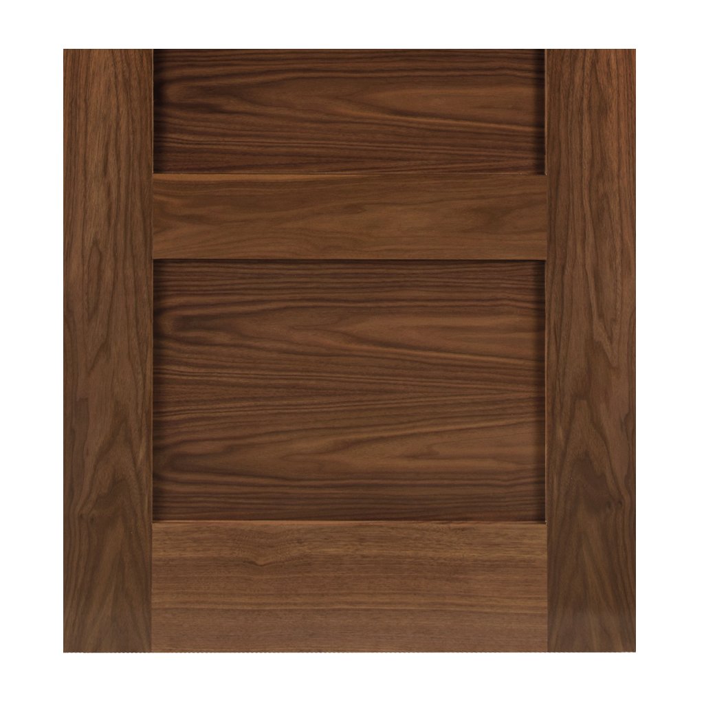 Two Folding Doors & Frame Kit - Coventry Walnut Shaker 2+0 - Prefinished