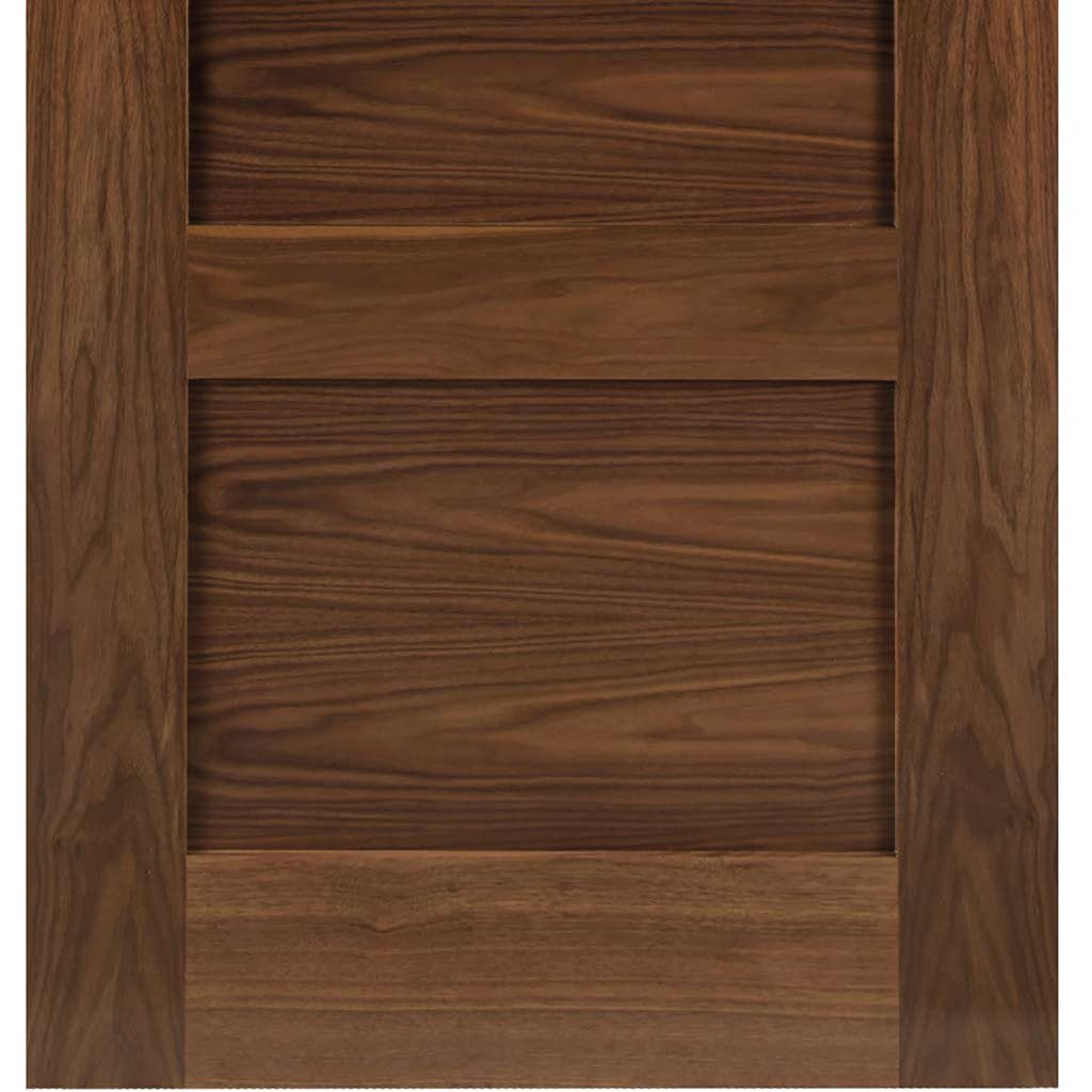 Three Folding Doors & Frame Kit - Coventry Walnut Shaker 2+1 - Prefinished