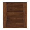 Coventry Walnut Veneer Shaker Style Staffetta Twin Telescopic Pocket Doors - Prefinished