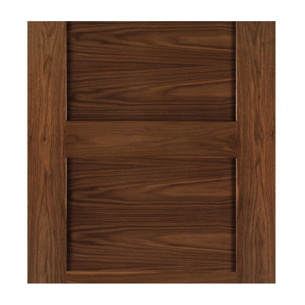 Coventry Walnut Veneer Shaker Style Staffetta Twin Telescopic Pocket Doors - Prefinished