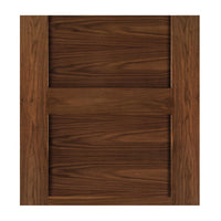 Coventry Walnut Veneer Shaker Style Staffetta Twin Telescopic Pocket Doors - Prefinished