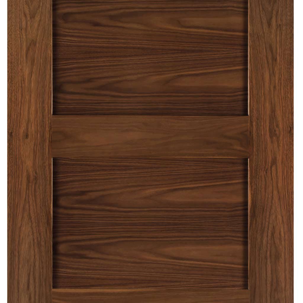 Three Folding Doors & Frame Kit - Coventry Walnut Shaker 2+1 - Prefinished
