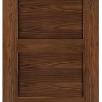 Three Folding Doors & Frame Kit - Coventry Walnut Shaker 2+1 - Prefinished