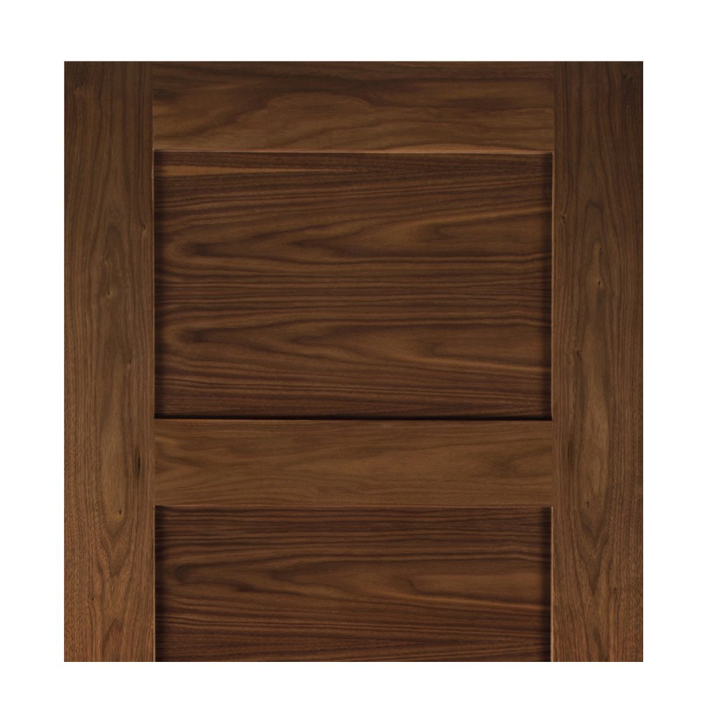 Coventry Walnut Shaker Style Absolute Evokit Double Pocket Door Detail - Prefinished