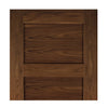 Two Folding Doors & Frame Kit - Coventry Walnut Shaker 2+0 - Prefinished