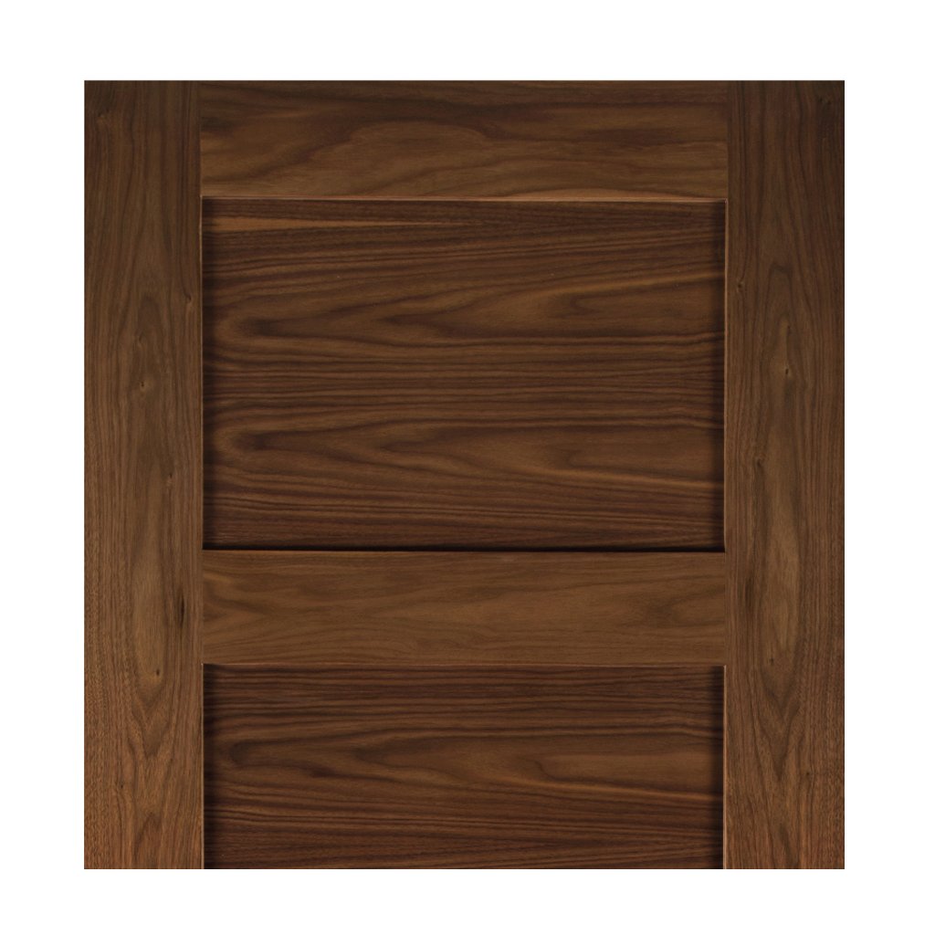 Two Folding Doors & Frame Kit - Coventry Walnut Shaker 2+0 - Prefinished