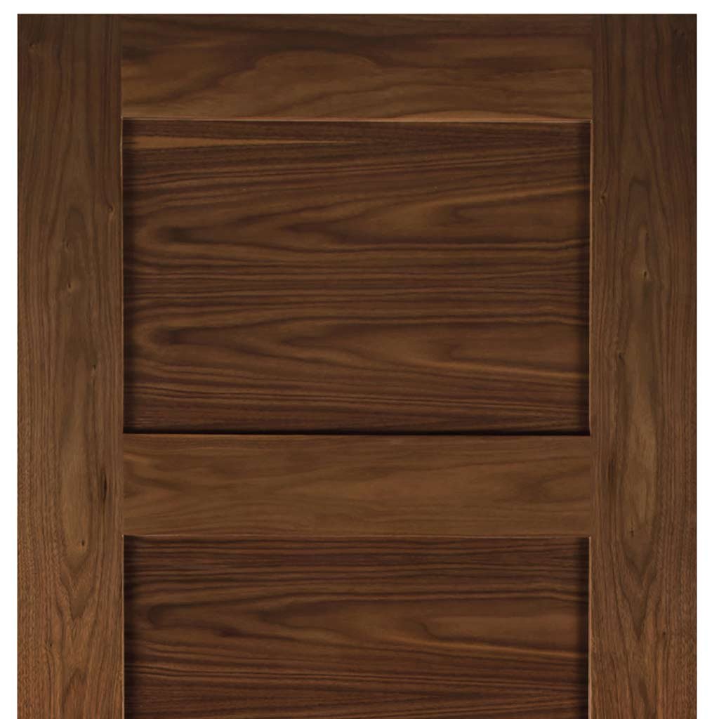 Three Folding Doors & Frame Kit - Coventry Walnut Shaker 2+1 - Prefinished