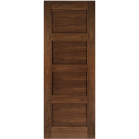 Coventry Walnut Veneer Shaker Style Staffetta Twin Telescopic Pocket Doors - Prefinished