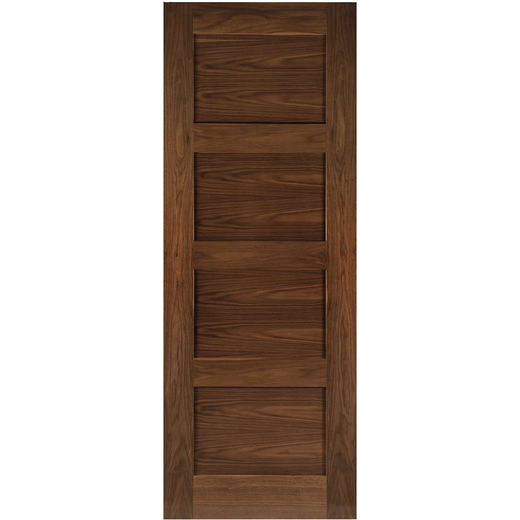 Three Folding Doors & Frame Kit - Coventry Walnut Shaker 2+1 - Prefinished