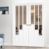 Coventry Door Pair - Clear Glass - White Primed
