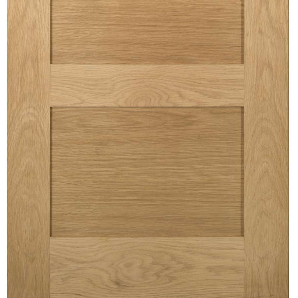 Four Folding Doors & Frame Kit - Coventry Shaker Oak 2+2 - Unfinished