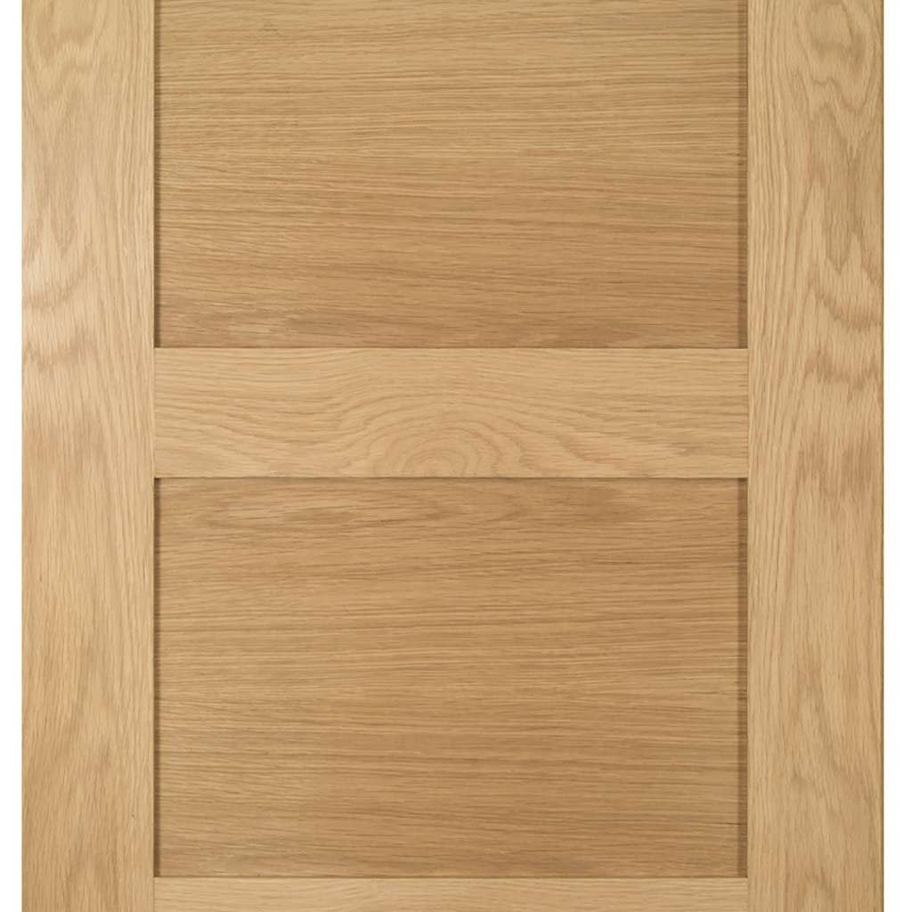 Four Folding Doors & Frame Kit - Coventry Shaker Oak 2+2 - Unfinished