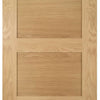 Four Folding Doors & Frame Kit - Coventry Shaker Oak 2+2 - Unfinished