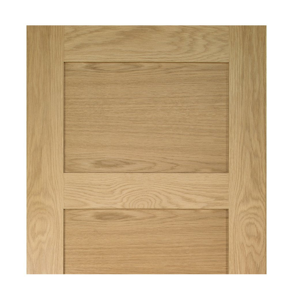 Coventry Shaker Style Oak Veneer Staffetta Quad Telescopic Pocket Doors - Unfinished