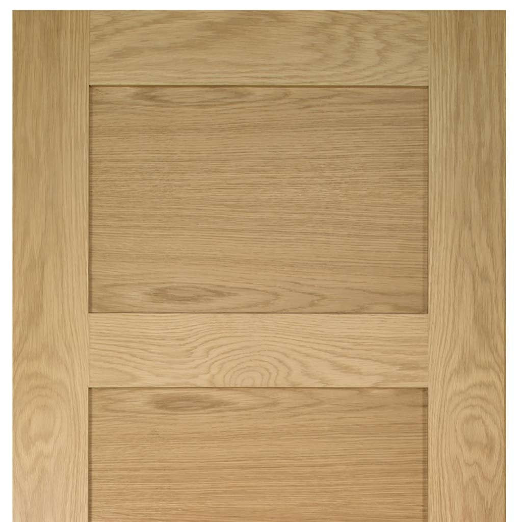 Four Folding Doors & Frame Kit - Coventry Shaker Oak 2+2 - Unfinished