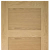 Six Folding Doors & Frame Kit - Coventry Shaker Oak 3+3 - Unfinished