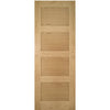 Coventry Shaker Style Oak Veneer Staffetta Quad Telescopic Pocket Doors - Unfinished