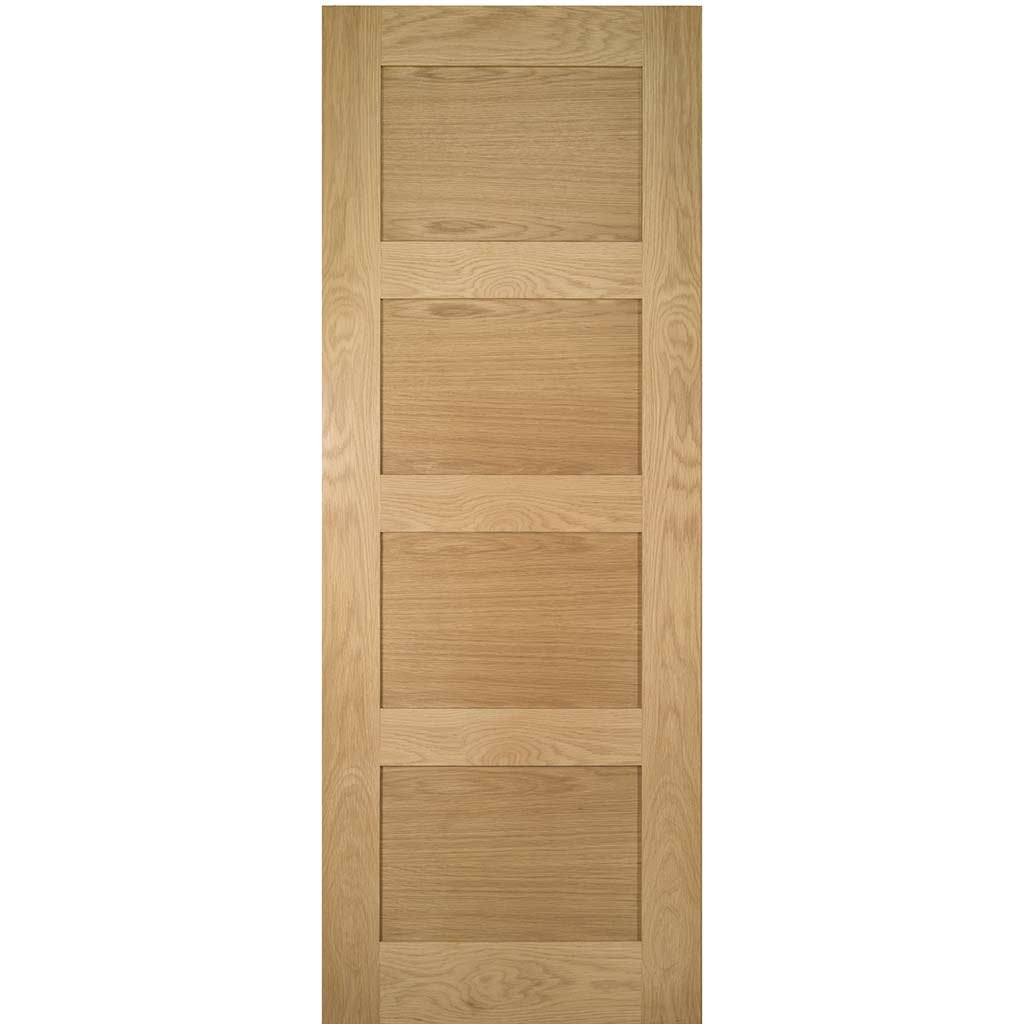 Four Folding Doors & Frame Kit - Coventry Shaker Oak 3+1 - Unfinished
