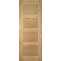 Four Folding Doors & Frame Kit - Coventry Shaker Oak 2+2 - Unfinished