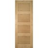Single Sliding Door & Wall Track - Coventry Shaker Style Oak Door - Unfinished