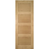 Pass-Easi Four Sliding Doors and Frame Kit - Coventry Shaker Style Oak Door - Unfinished