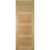 Coventry Shaker Style Oak Single Evokit Pocket Door - Unfinished