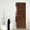 Coventry Walnut  Shaker Style Evokit Pocket Fire Door - 1/2 Hour Fire Rated - Prefinished