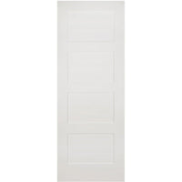Coventry Shaker Staffetta Quad Telescopic Pocket Doors - White Primed