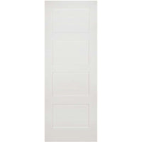Three Folding Doors & Frame Kit - Coventry Shaker 3+0 - White Primed