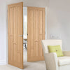 LPD Joinery Bespoke Coventry Contemporary Oak Panel Fire Door Pair - 1/2 Hour Fire Rated