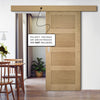 Single Sliding Door & Wall Track - Coventry Oak Door - Prefinished