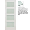 Coventry White Primed Shaker Door Pair - Frosted Glass