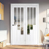 ThruEasi Room Divider - Coventry Clear Glass White Primed Door with Single Side