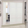 Three Folding Doors & Frame Kit - Coventry Shaker 2+1 - White Primed