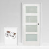 Bespoke Coventry White Primed Shaker Internal Door - Frosted Glass