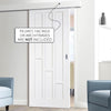 Single Sliding Door & Wall Track - Coventry Panel Door - White Primed
