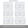 Room Divider - Coventry Clear Glass White Primed Double Doors with Double Sides