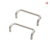 Steelworx Cranked Pull Handles (Pair) in Satin Stainless Steel Finish 225mm