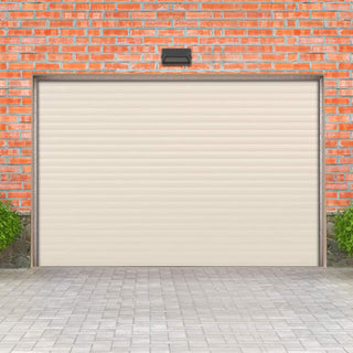 Image: Gliderol Electric Insulated Roller Garage Door from 2147 to 2451mm Wide - Cream