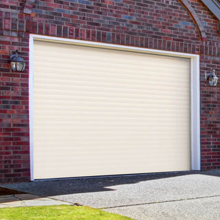 Image: Gliderol Electric Insulated Roller Garage Door from 2452 to 2910mm Wide - Cream