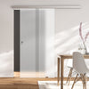 Single Glass Sliding Door - Crichton 8mm Obscure Glass - Clear Printed Design - Planeo 60 Pro Kit