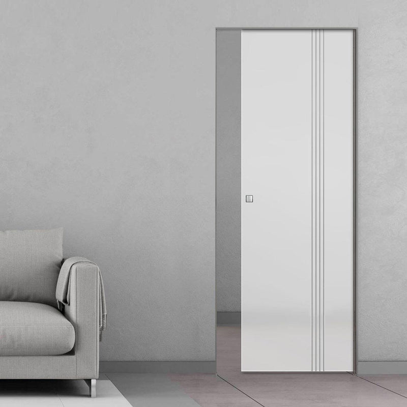 Crichton 8mm Obscure Glass - Obscure Printed Design - Single Absolute Pocket Door