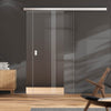 Single Glass Sliding Door - Crichton 8mm Clear Glass - Obscure Printed Design - Planeo 60 Pro Kit
